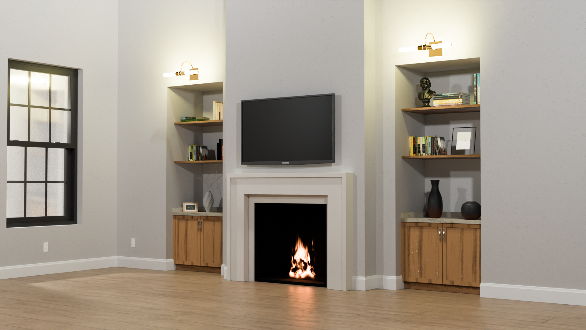 Como cast limestone surround — product render showing the full profile