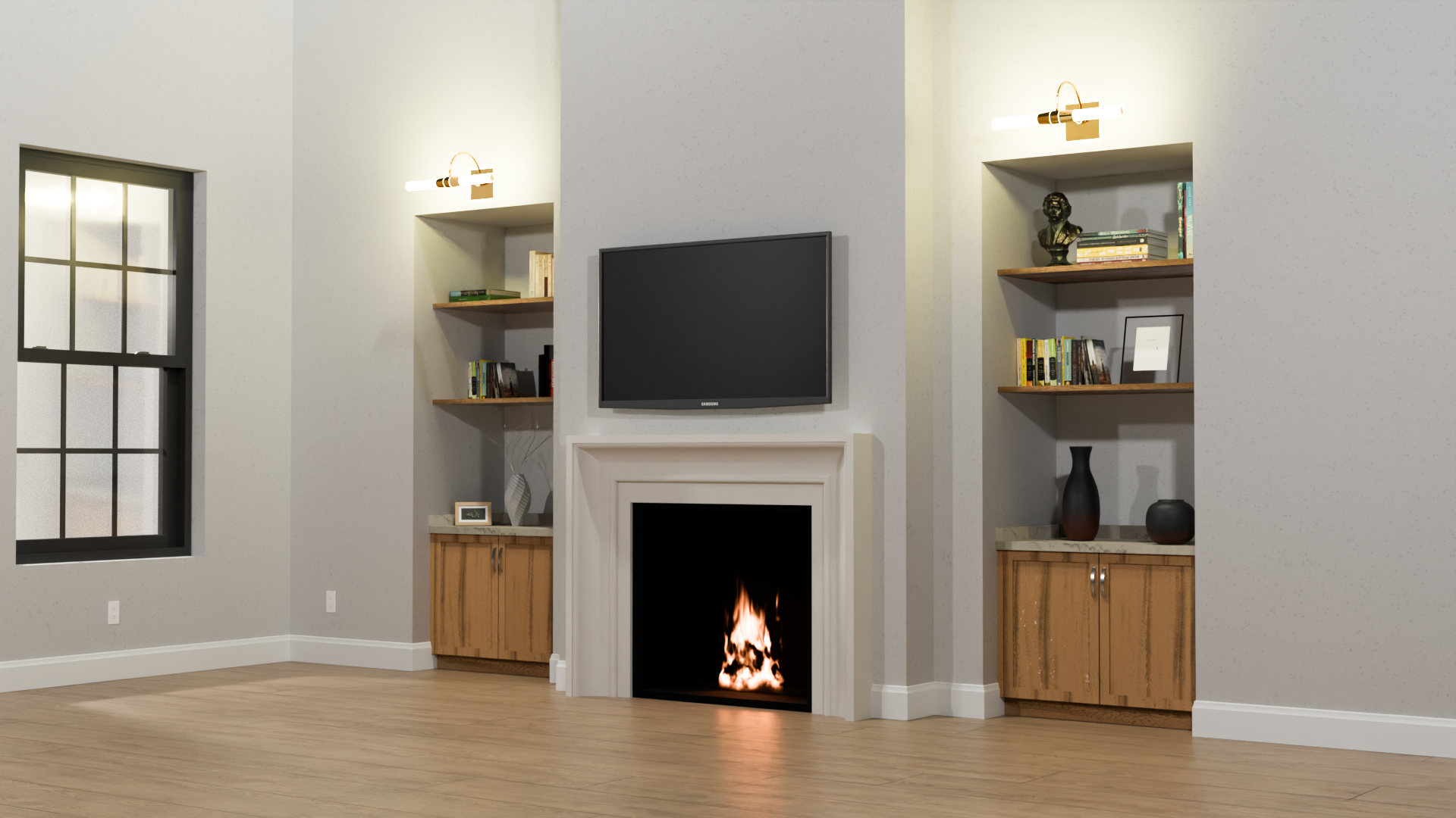 Naple cast limestone surround — product render showing the full profile